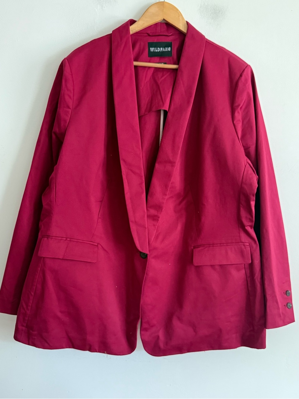 Wildfang The Essential Blazer 3X Red One Button Plus Size